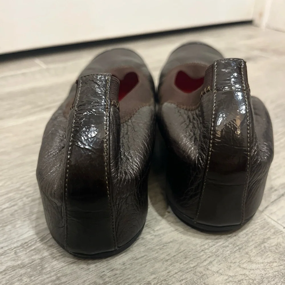 Pos Ole Rouge Italy‎ Women’s Brown Leather Slip OnFlat Shoes SIZE 38 / 7